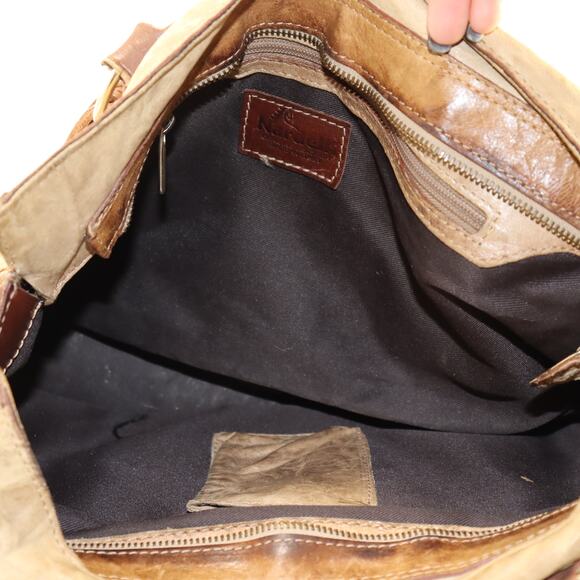 Nardelli Genuine Leather & Hair-on-Hide Italian Tote Shoulder Bag - Picture 8 of 9